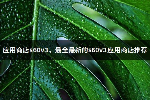 应用商店s60v3，最全最新的s60v3应用商店推荐-1